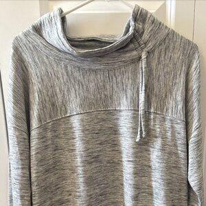 T by Talbots Gray Cowl Neck Sweatshirt | Zip Pockets | Women’s Large